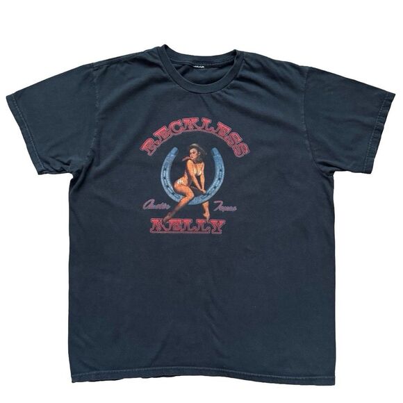 American Vintage Other - Vintage Y2K Reckless Kelly Austin Texas Band Tee Shirt Size L Black Pin Up Girl